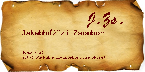 Jakabházi Zsombor névjegykártya
