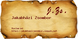 Jakabházi Zsombor névjegykártya
